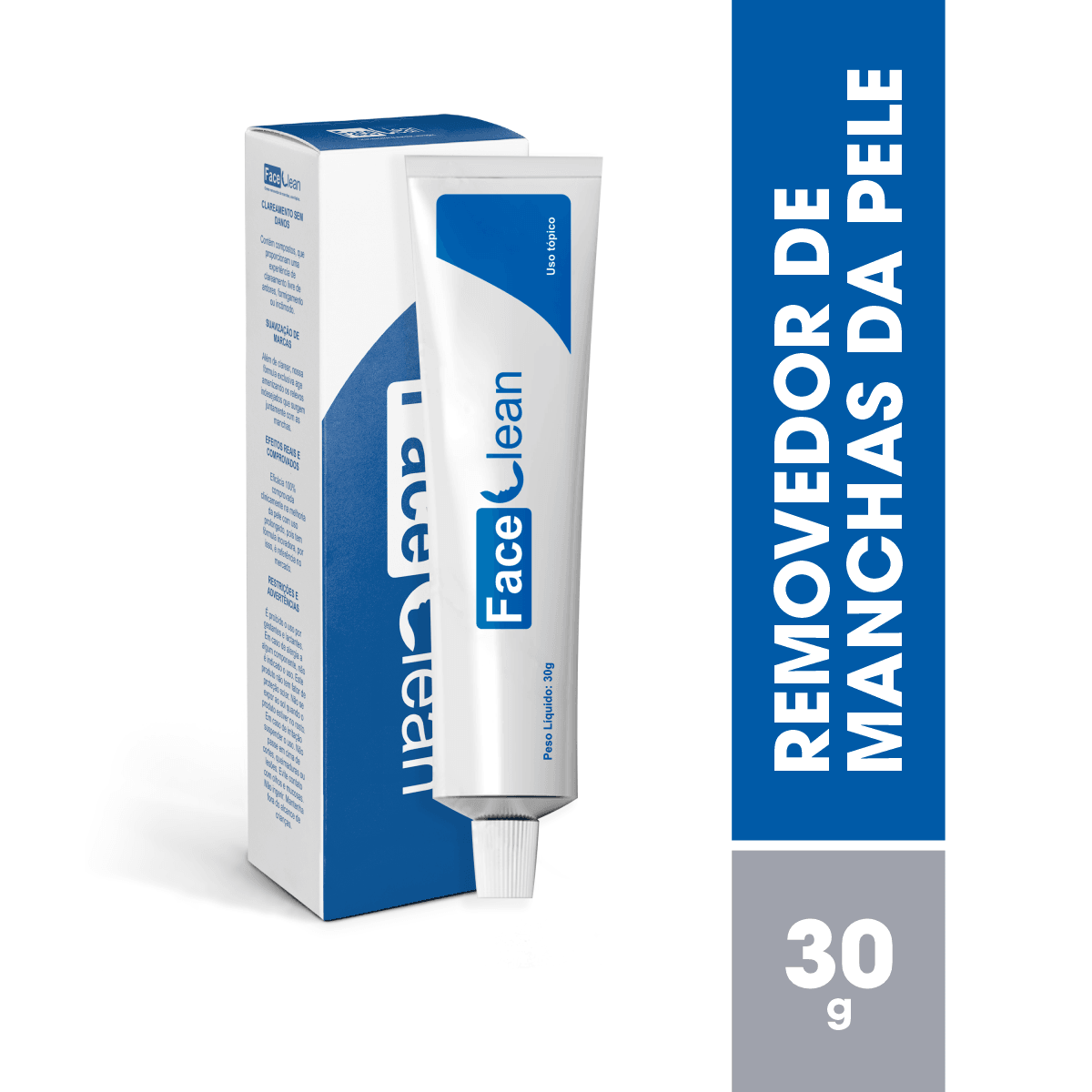 Face Clean Creme Clareador Facial de Melasma e Manchas Rosto, Colo e M ...