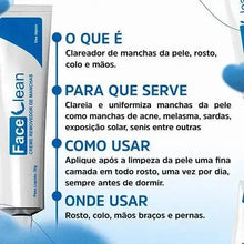 Carregar imagem no visualizador da galeria, Face Clean Creme Clareador + Protetor Solar Facial 60 FPS - Face Clean Brasil
